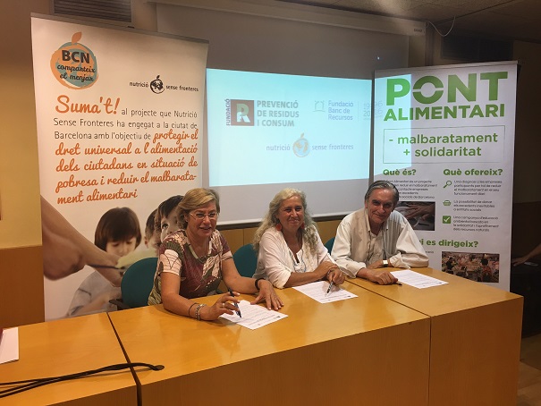 Pont Alimentari i Barcelona Comparteix Menjar signen un conveni de col·laboració